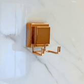 Gancho Duplo com Ventosa Rose Gold - Ela Decora